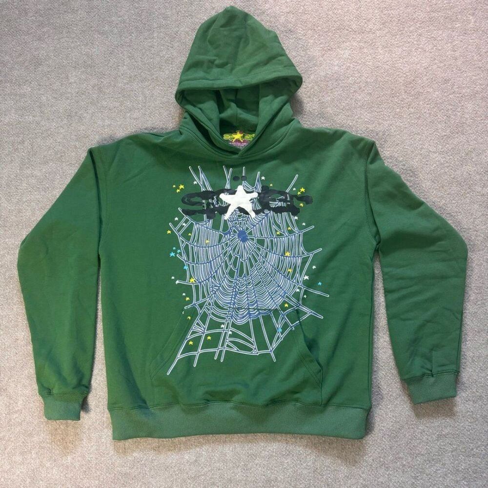 Sp5der  Hoodie Green Size L